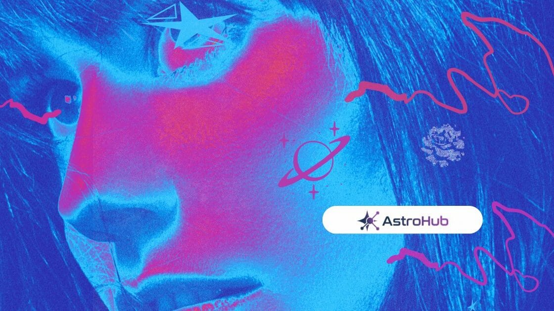 Blue and Red Grunge Portrait Album Cover 1200 x 630 px