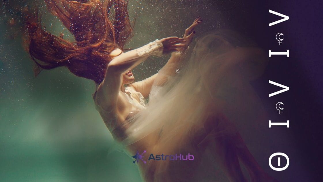 Purple and Green Atmospheric Woman Underwater Album Cover 1200 x 630 px